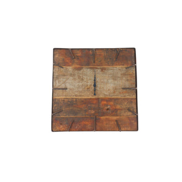 Vintage Teak Wood Square Clock