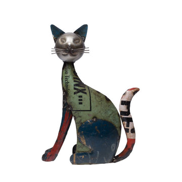 Recycled Big Cat Figurine