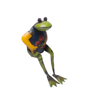 Recycled Seated Frog With Heart