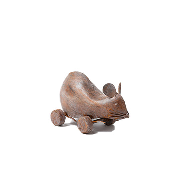 Recycled White Rat On Wheel