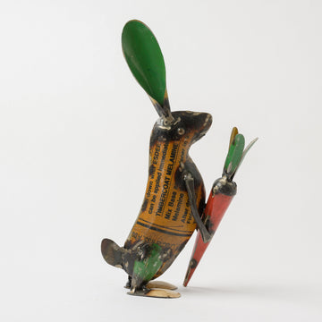 Recycled Gold Bunny With Carrot