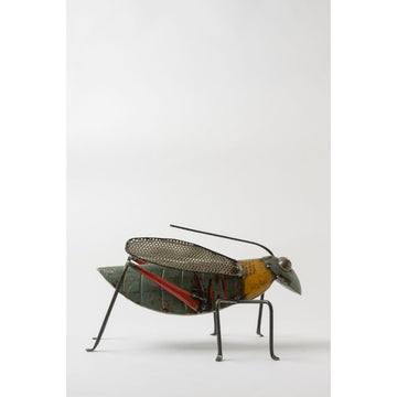 Recycled Grasshopper Figurine