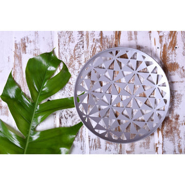 Silver Finished Iron Decorative Tray