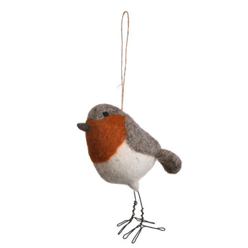 Robin Bird Needle Felted Ornament