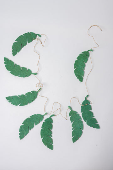 Felt Leaves Garland (Green)