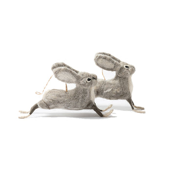 Hanging Rabbit Ornament Set Of 2
