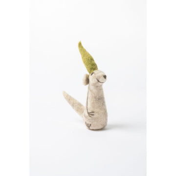 Mouse With Green Cap Ornament