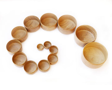 Rohida Wood Jain Monk Bowls Set of 14