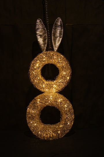Hanging LED Rabbit Shaped (Wreath Style)