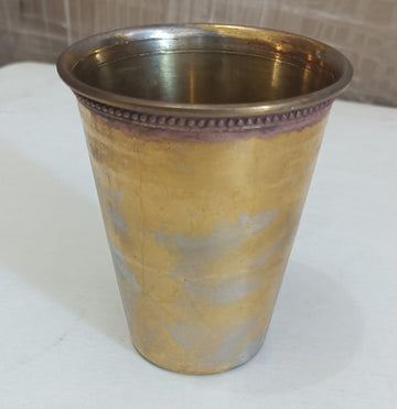 Artisan Antique Handcarved brass glass