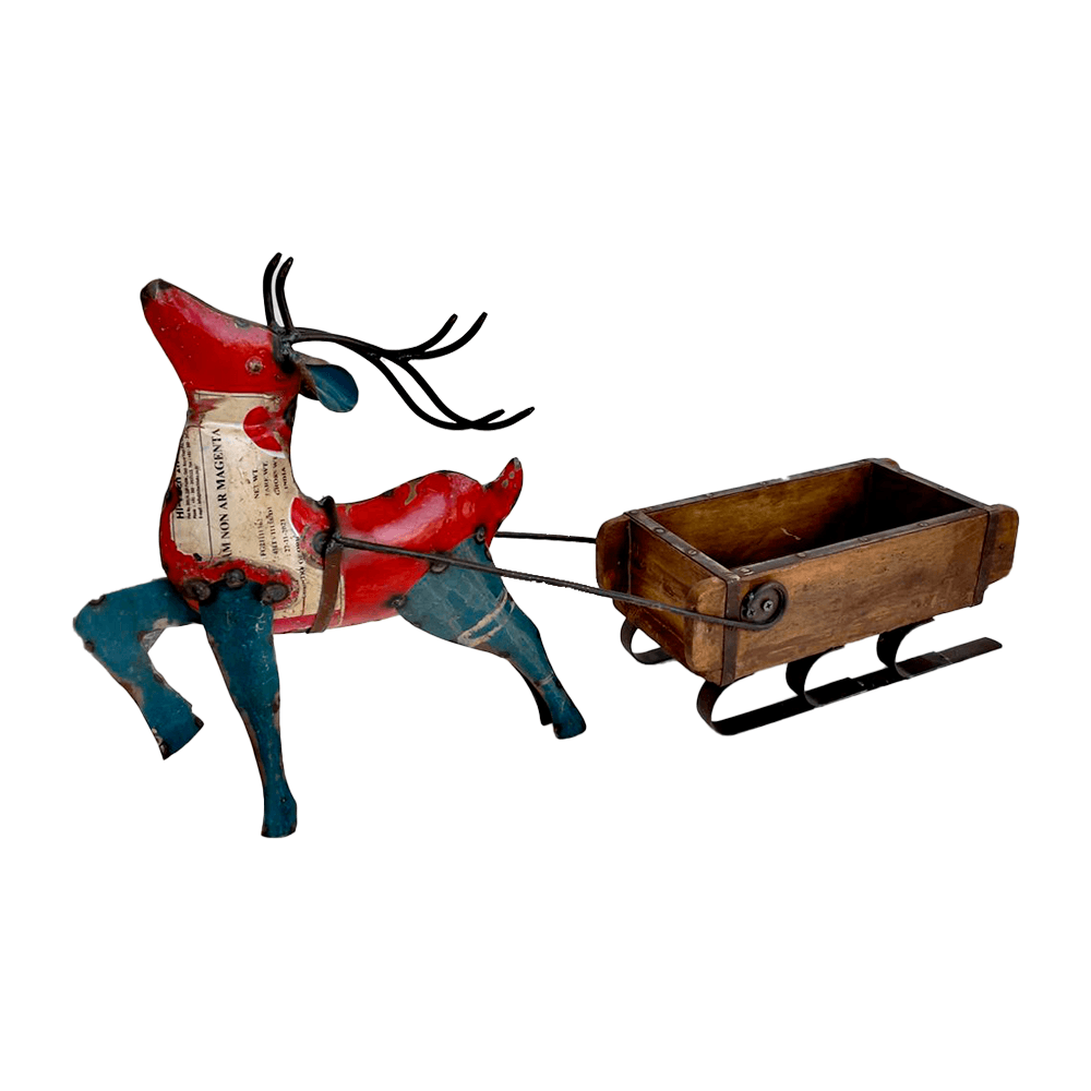 Deer With Brick Mould Flower Pot - DeKulture DKW-17162-RIF