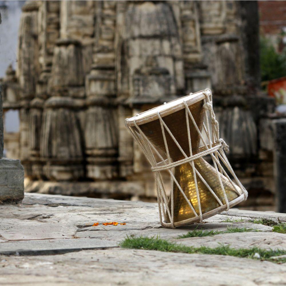 Handheld Brass Damroo Instrument - DeKulture DKW-3010-I