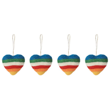 Hanging Heart Bauble Set Of 4 - DeKulture DKW-6065-FO