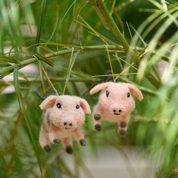 Lucky Pig Ornament Set Of 2 - DeKulture DKW-6081-FO