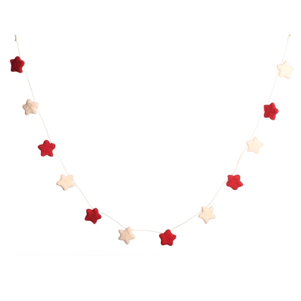 New Zealand Wool Mini Star Garland - DeKulture DKW-6111-FO