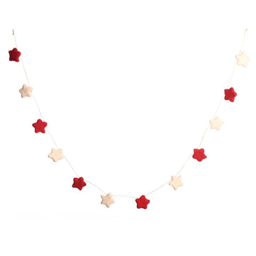 New Zealand Wool Mini Star Garland - DeKulture DKW-6111-FO