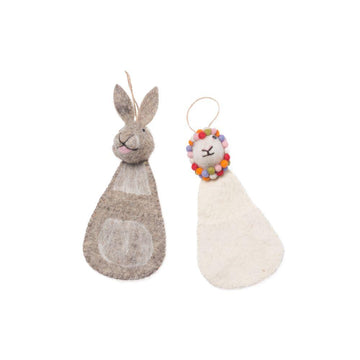 Rabbit And Lamb Stocking Set Of 2 - DeKulture DKW-6003-FD