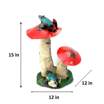 Recycled Mushroom With Frog - DeKulture DKW-17108-RIF