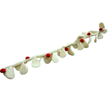 White Mistletoe Wreath Garland - DeKulture DKW-6124-FD