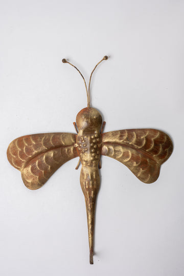 Vintage Gold Butterfly Iron Wall Mount