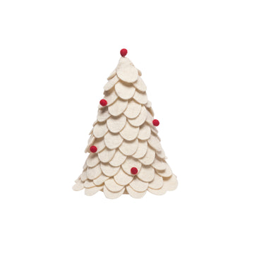 White Felt Tree Ornament