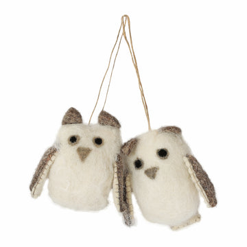 Small Owl (Set Of 2) Hanging Ornament