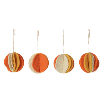 Hanging Ball Flower Bauble Set Of 4