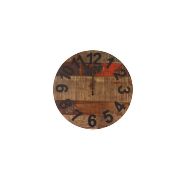 Vintage Teak Wood Numeric Clock