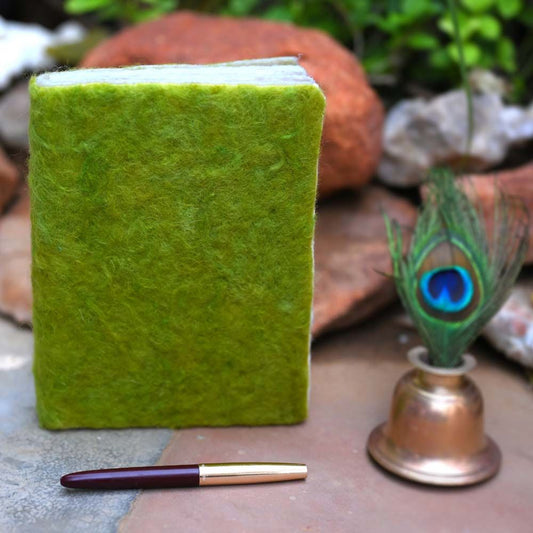 Felt Handmade Journal Green