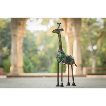 Recycled Giraffe Figurine