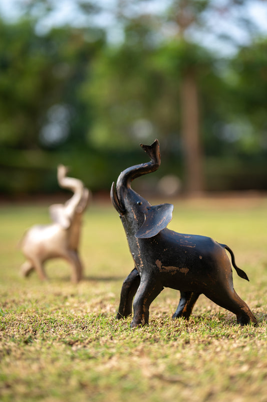 Vintage Black Elephant Figurine