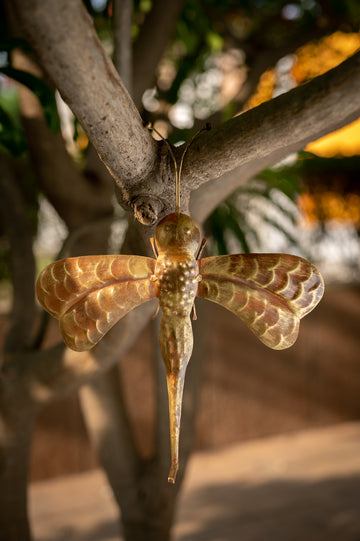 Vintage Gold Butterfly Iron Wall Mount