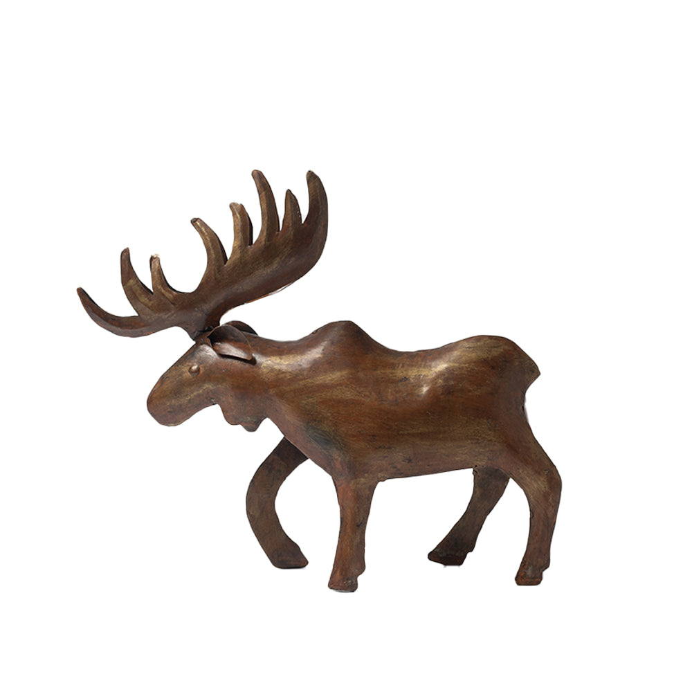 Vintage Gold Rust Moose Figurine