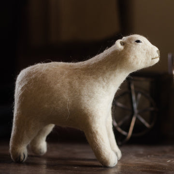 Needle Felted Polar Bear Ornament