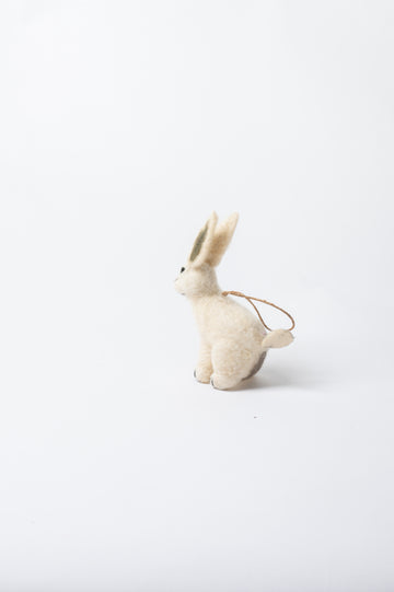 White Felt Bunny Hanging Ornament
