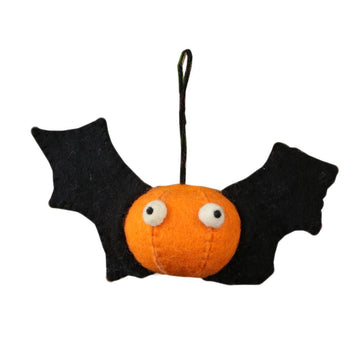 Halloween Pumpkin Bat Ornament