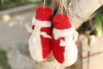 Santa With Beard And Moustache (Set Of 2)