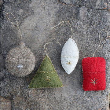 Felted Gift Tags Ornament Set Of 4