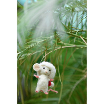 Elf Christmas Mouse Ornament