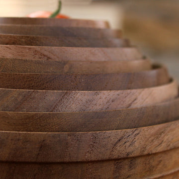 Rohida Wood Jain Monk Bowls Set of 9