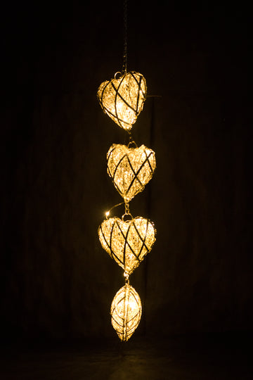 Wire Heart Garland LED