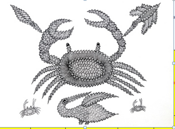 Crabs Without the Beach (Gond- Umaid Singh Patta)