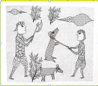 Goat Sacrificing Ritual (Gond- Umaid Singh Patta)