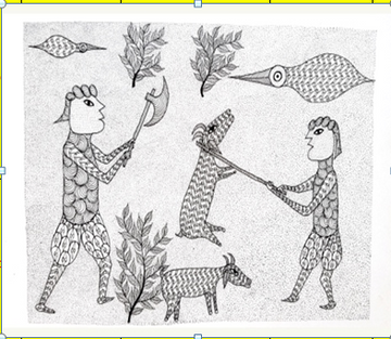 Goat Sacrificing Ritual (Gond- Umaid Singh Patta)