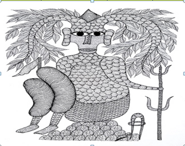 Thakur Dev Baba- Creator of Earth (Gond- Umaid Singh Patta)