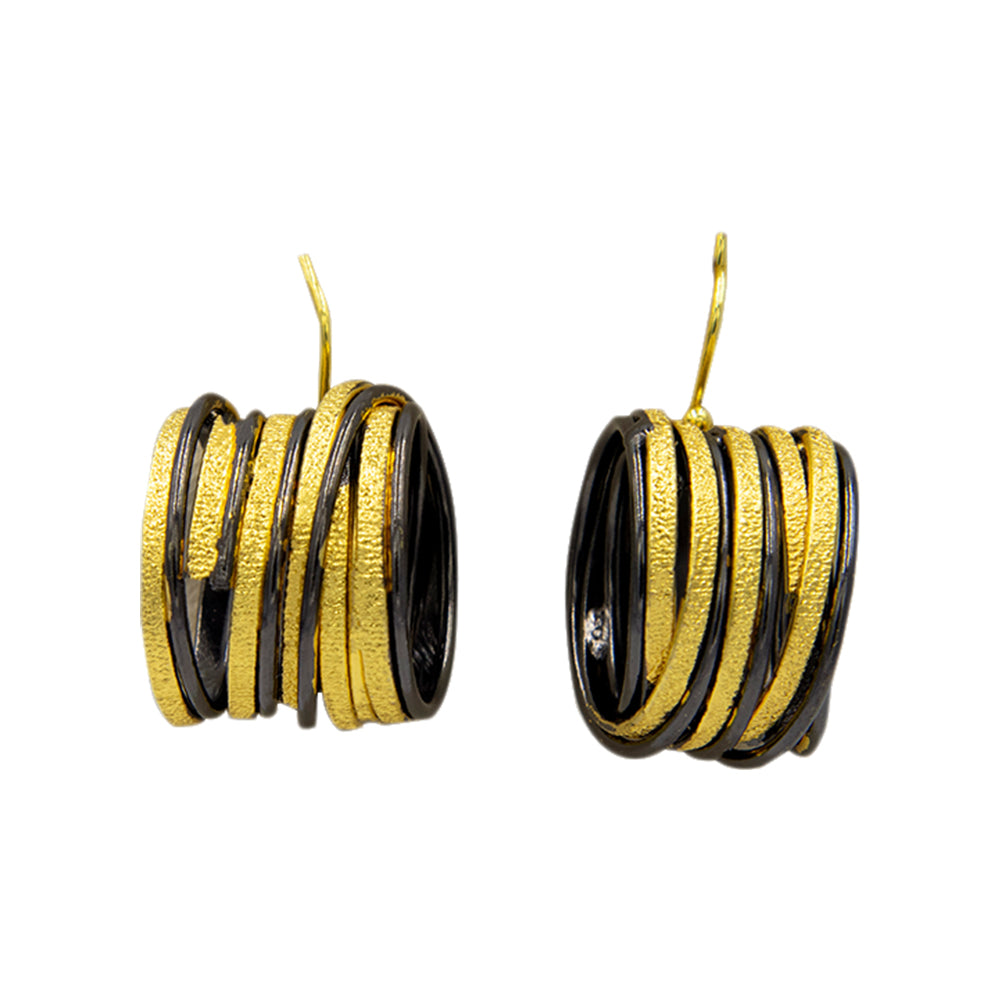 Swirl Wire Brass Hoop Earring