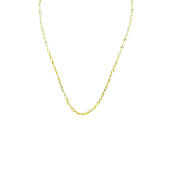 Tiny Oval Brass Gold Plated Chain