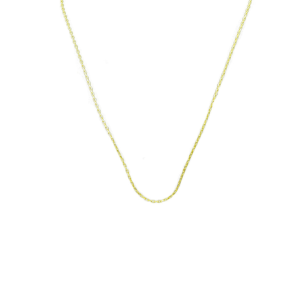 Tiny Paperclip Brass Gold Plated Chain