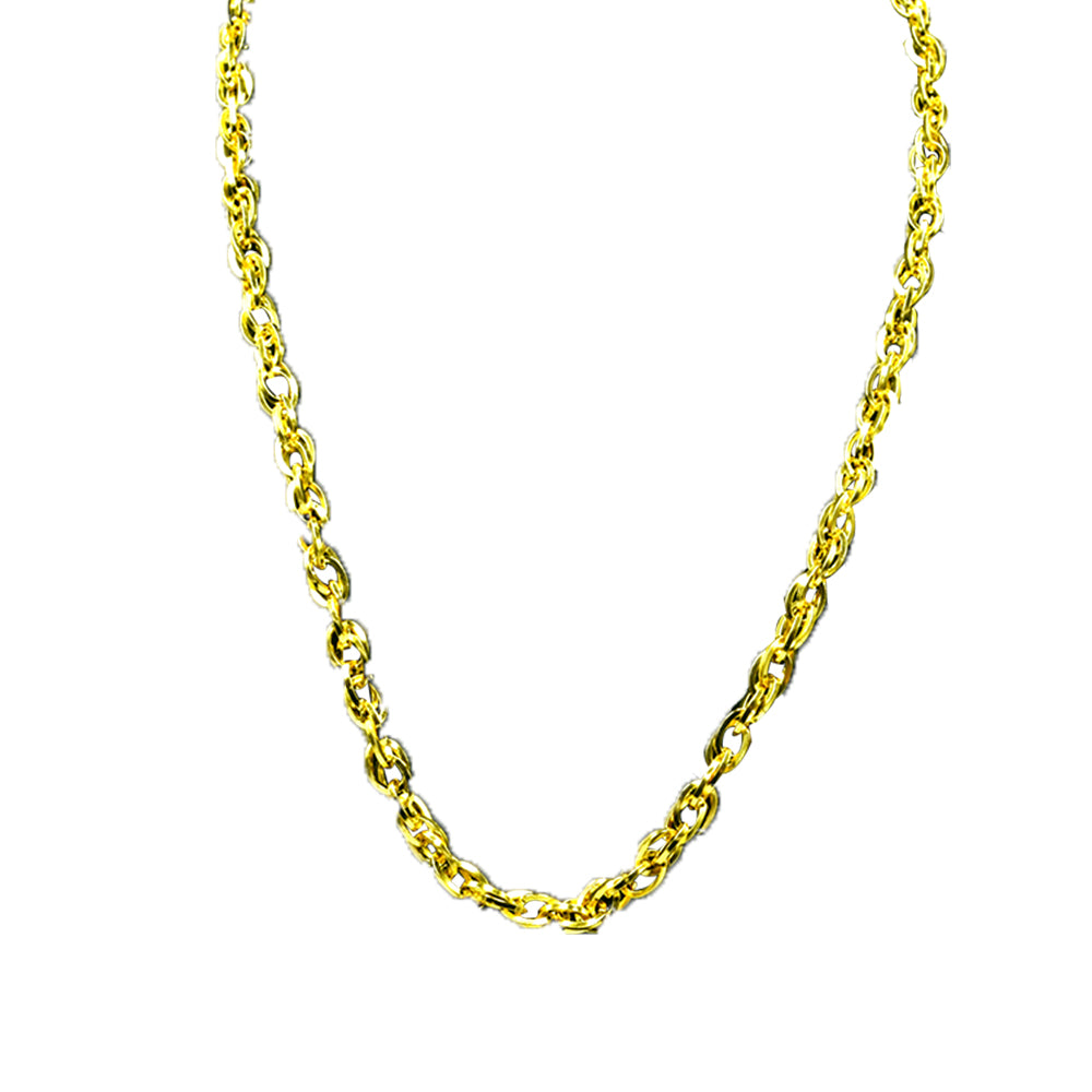 Uneven Oval Brass Gold Plated Chain