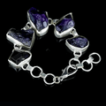 Amethyst Rough Gemstone Bracelet - DeKulture DKW-1091-BRJ